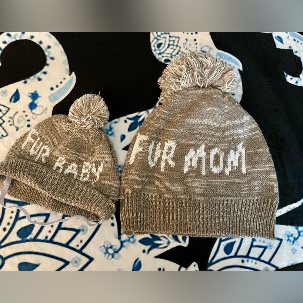 Mom & pet stocking caps